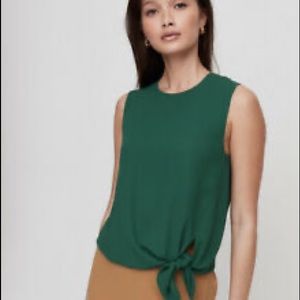 Aritzia Teal Green Babaton Hopkins Blouse